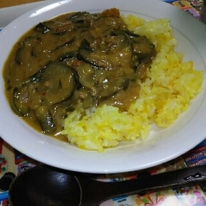 なすと挽肉のグリーンカレー